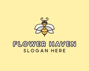 Yellow Honey Bee  logo design