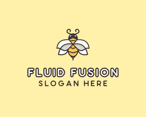 Yellow Honey Bee  logo design