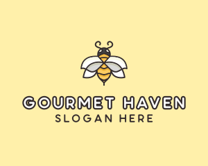 Yellow Honey Bee  logo design