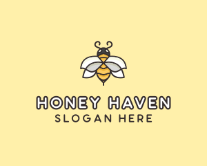 Yellow Honey Bee  logo design