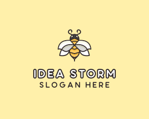 Yellow Honey Bee  logo design