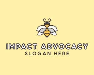 Yellow Honey Bee  logo design