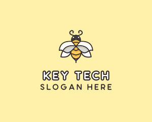 Yellow Honey Bee  logo design