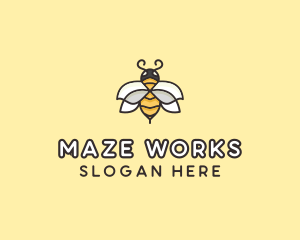 Yellow Honey Bee  logo design