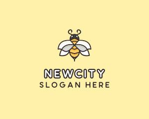 Yellow Honey Bee  logo design