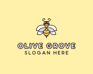 Yellow Honey Bee  logo design