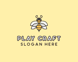 Yellow Honey Bee  logo design