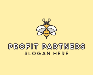 Yellow Honey Bee  logo design