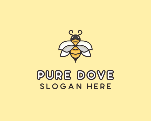 Yellow Honey Bee  logo design