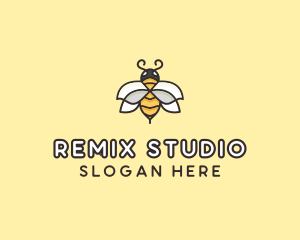 Yellow Honey Bee  logo design