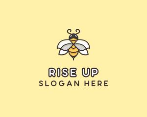 Yellow Honey Bee  logo design