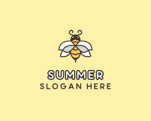 Yellow Honey Bee  logo design