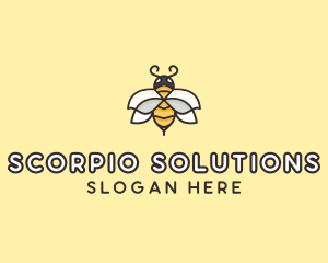 Yellow Honey Bee  logo design