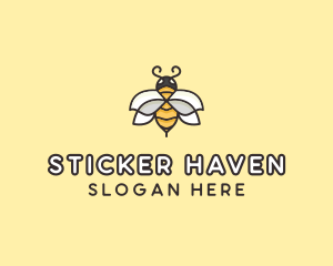 Yellow Honey Bee  logo design