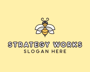 Yellow Honey Bee  logo design