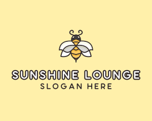 Yellow Honey Bee  logo design