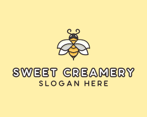 Yellow Honey Bee  logo design