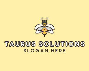 Yellow Honey Bee  logo design