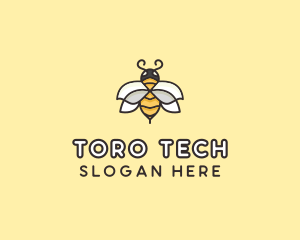 Yellow Honey Bee  logo design