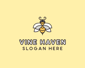 Yellow Honey Bee  logo design