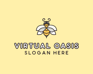 Yellow Honey Bee  logo design