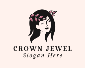 Headpiece - Woman Makeup Boutique logo design