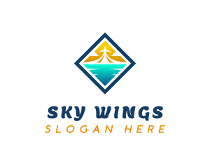 Summer Airplane Travel logo design