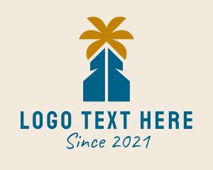 Vacation - Beach Vacation House logo design