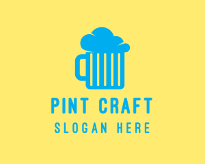 Pint - Cloud Beer Mug logo design