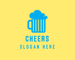 Cloud Beer Mug logo design