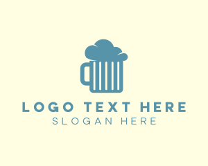 Pub - Cloud Beer Mug logo design