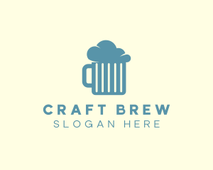 Cloud Beer Mug logo design