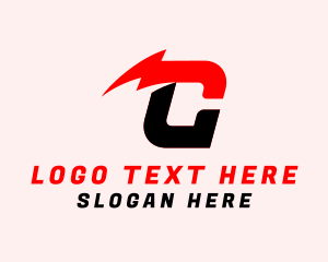 Electrician - Gaming Thunder Letter G logo design