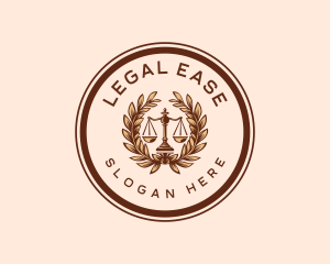 Legal Justice Scales logo design