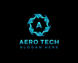 AI Cybersecurity Tech logo design