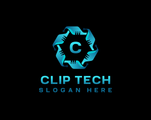 AI Cybersecurity Tech logo design