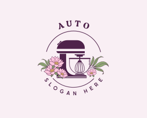 Floral Baking Mixer Logo