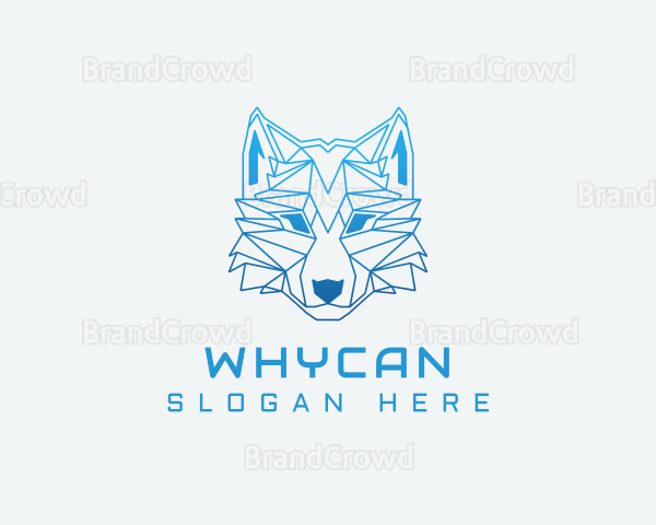 Gradient Geometric Wolf Logo