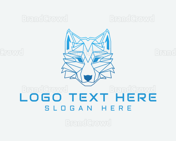 Gradient Geometric Wolf Logo