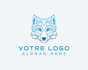 Gradient Geometric Wolf Logo