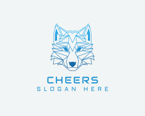 Fox - Gradient Geometric Wolf logo design