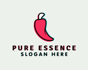 Ingredient - Glitch Chili Pepper logo design