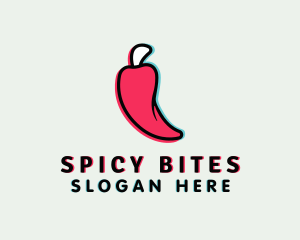 Chili - Glitch Chili Pepper logo design