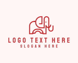 Elephant Animal Wildlife logo design