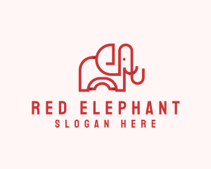 Elephant Animal Wildlife logo design