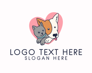 Pup - Cute Pet Love logo design