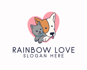 Cute Pet Love logo design