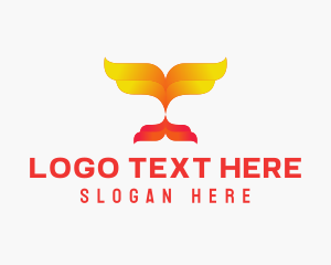 Web Design - Digital Gradient Wings Letter Y logo design