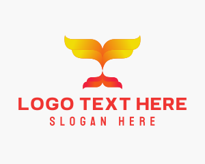 Modern - Digital Gradient Wings Letter Y logo design