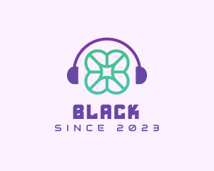 Streaming - Clover Music Headphones logo design